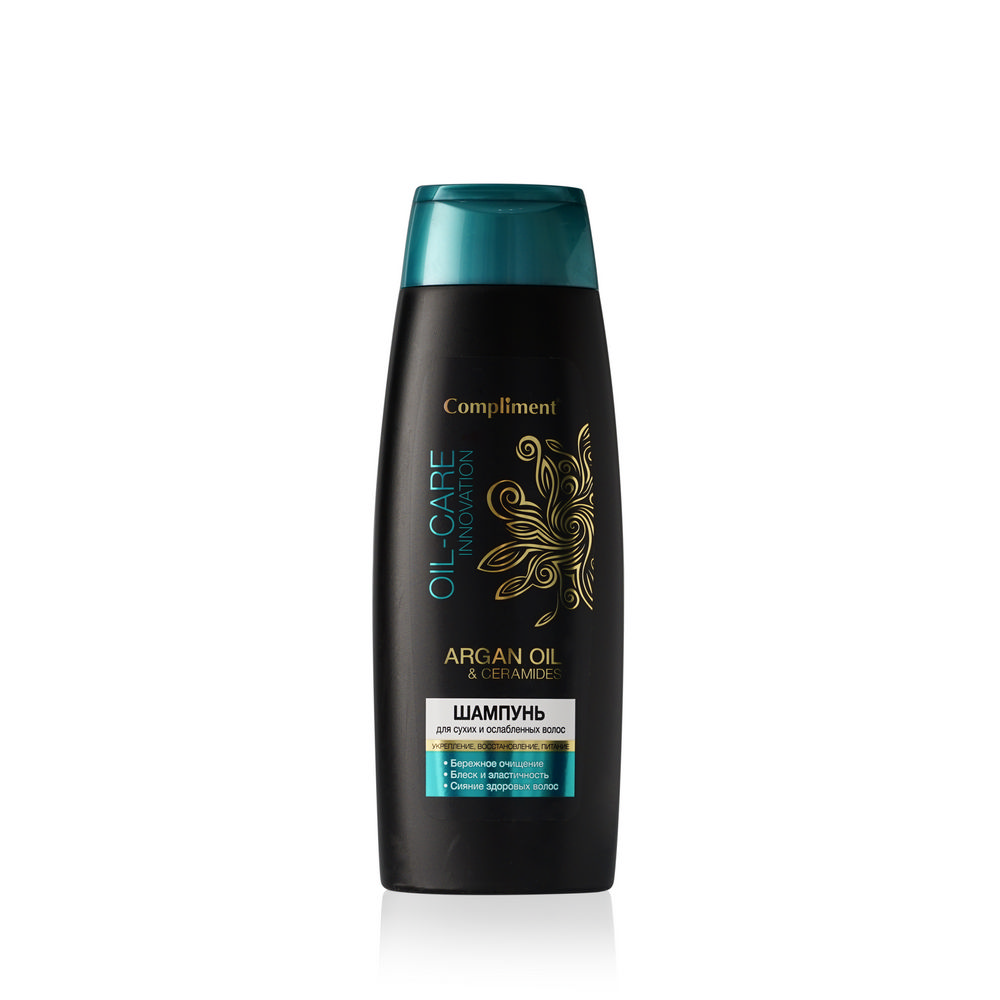 

Шампунь Compliment Argan Oil&Ceramides " укрепление , восстановление , питание " для сухих и ослабленных волос 400мл