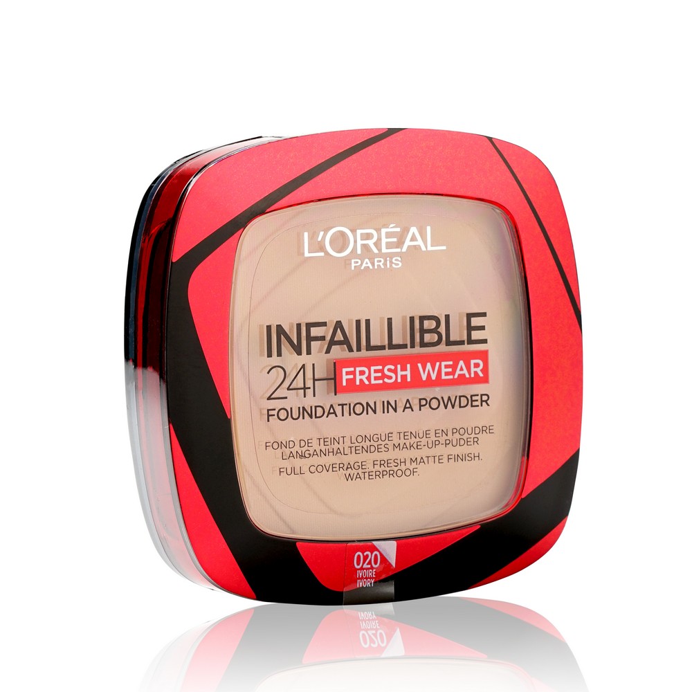 Пудра для лица L'Oreal Paris Infaillible 24H Fresh Wear 20 Ivory 9г пудра для лица l oreal paris infaillible 24h fresh wear 120 vanilla 9г