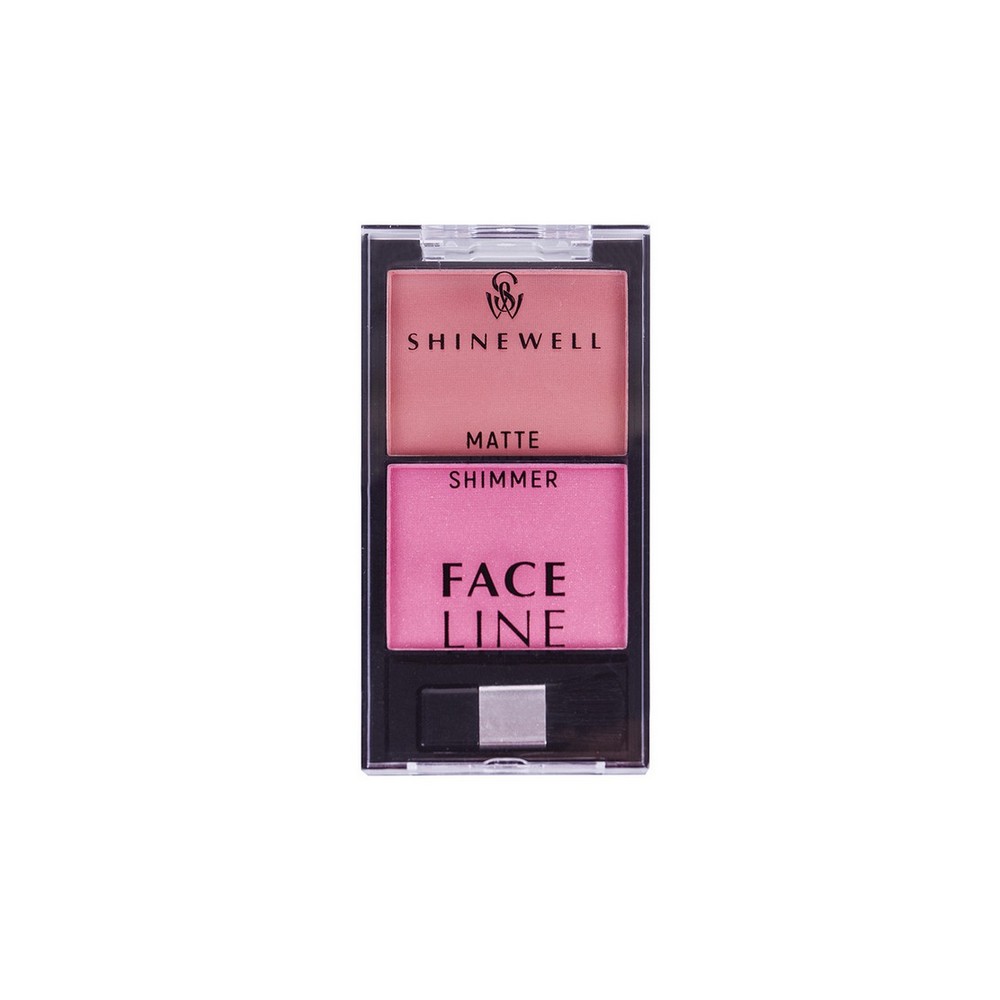 

Двойные румяна для лица Shinewell Face line 3 8,22г