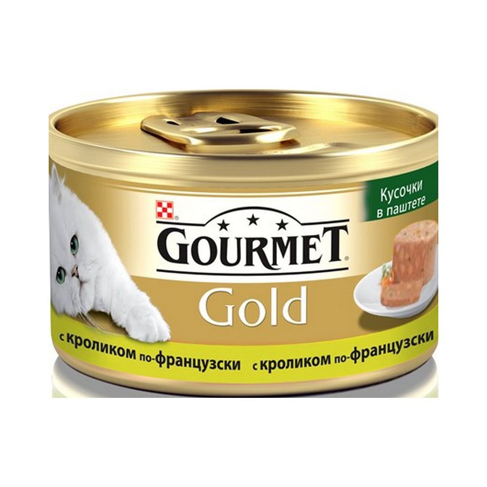 

Влажный корм для кошек Gourmet Gold паштет с кроликом 85г