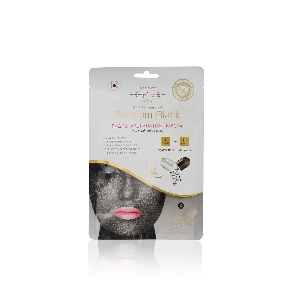 

Гидро-альгинатная маска Estelare PREMIUM BLACK для проблемной кожи 55г