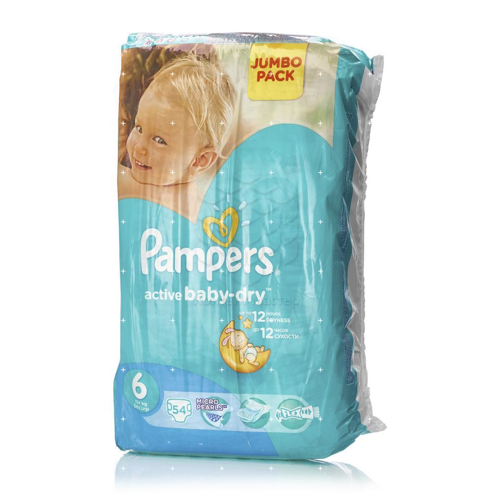 

Подгузники Pampers Active Baby-dry для детей Extra large 15+ кг 54шт