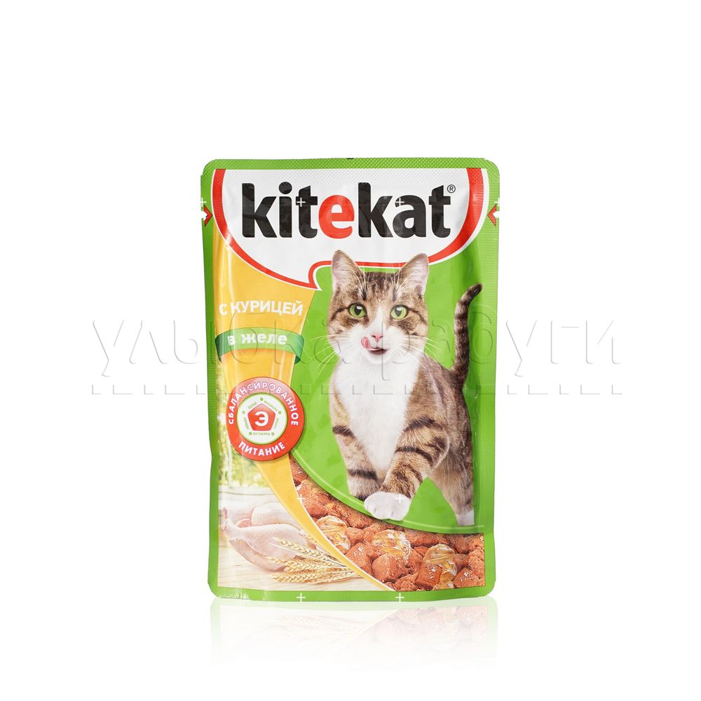 Корм для кошек Kitekat с курицей в желе 85г