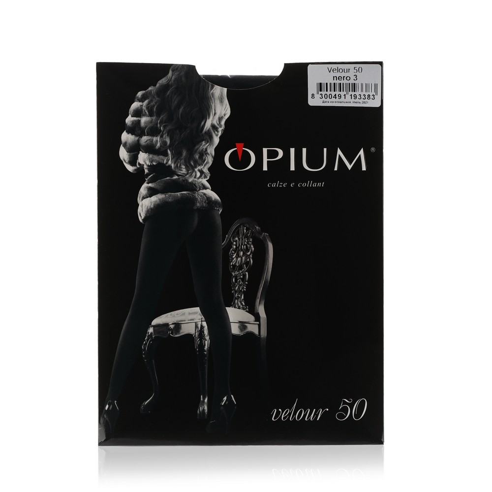 

Женские колготки Opium Velour 50den Nero 3 размер