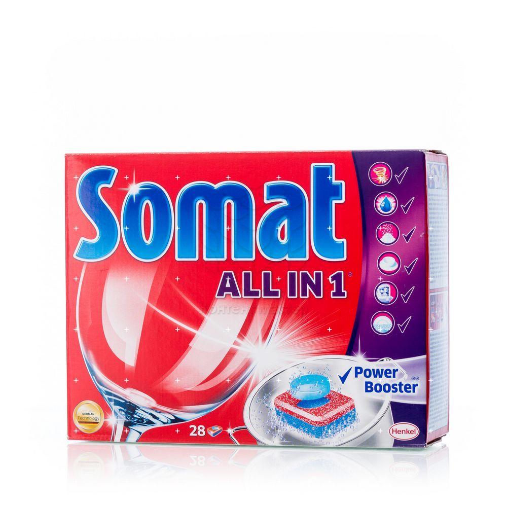 

Таблетки Somat All in 1 для посудомоечных машин 28шт