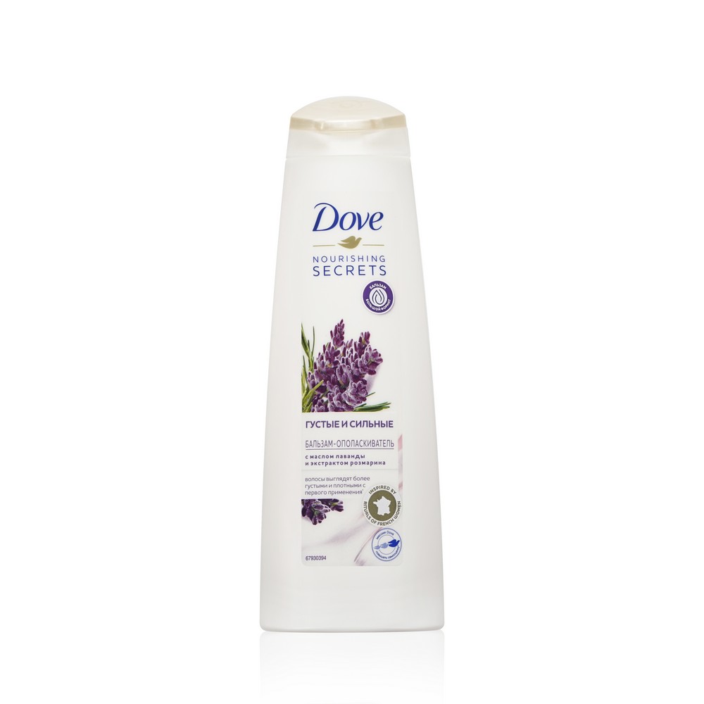 Бальзам - ополаскиватель для волос Dove Nourishing Secrets " Густые и сильные " с маслом лаванды и экстрактом розмарина 350мл