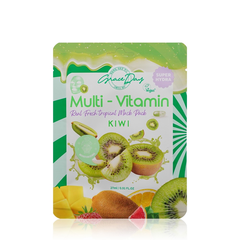 Увлажняющая маска для лица Grace Day Multi-Vitamin Kiwi с экстрактом киви 27мл