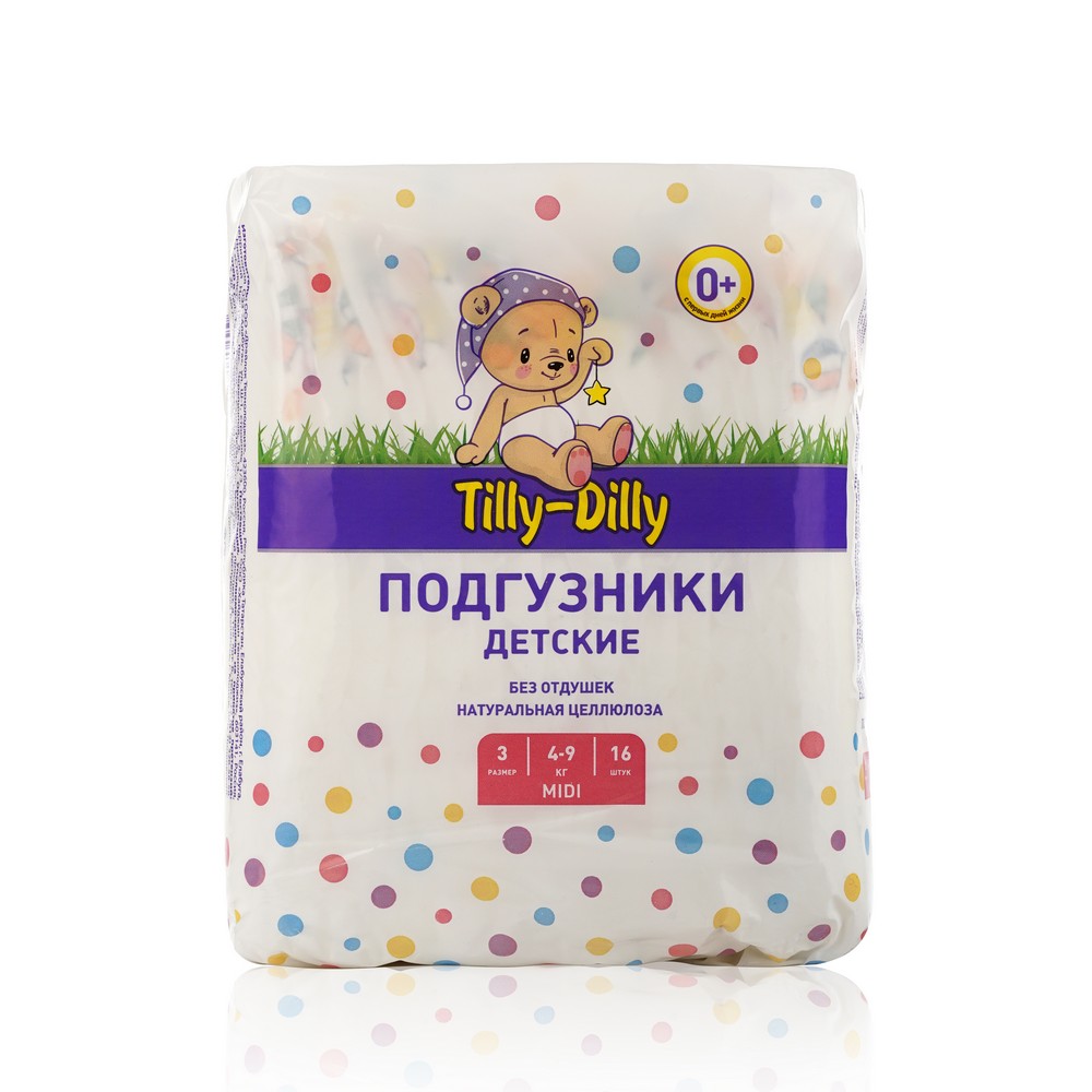 

Детские подгузники Tilly-Dilly 3 4-9кг 16шт