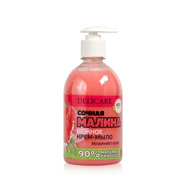 Жидкое крем - мыло Delicare Body fresh " малина " 500мл