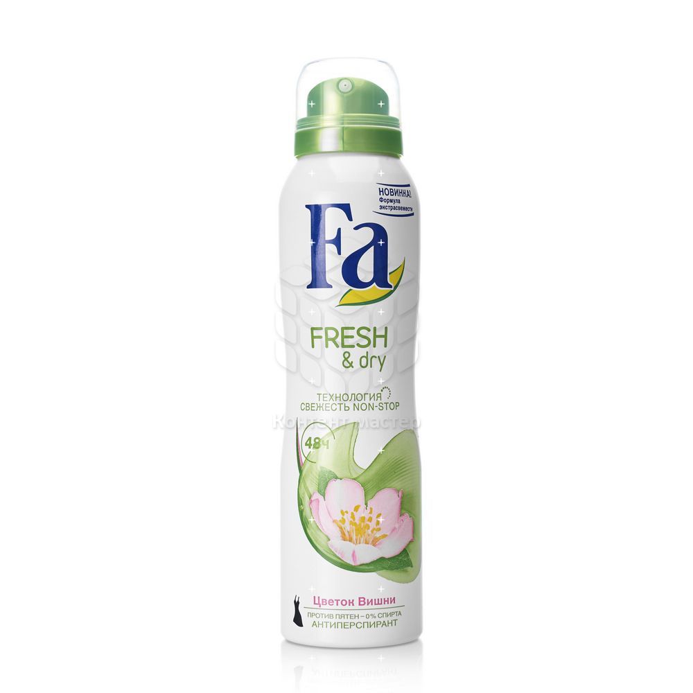 

Женский дезодорант - антиперспирант Fa Fresh & Dry , цветок вишни 150мл