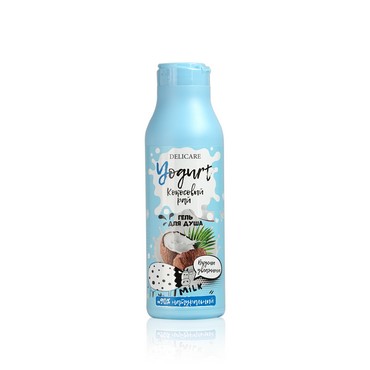 Крем-гель для душа Delicare Yogurt " Кокосовый рай " 400мл