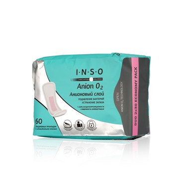 Ежедневные прокладки INSO Anion O2 60шт