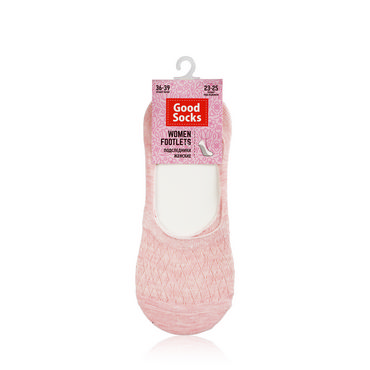 Подследники Good Socks трикотажные , с ажурной вставкой , SS19/8-5 , розовые