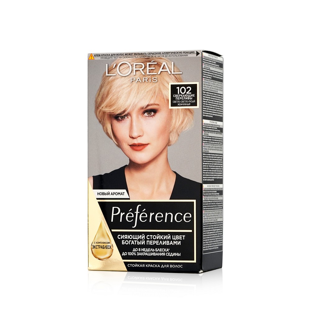 

Краска L`Oreal Paris Preference стойкая для волос 102 Сверкающие переливы