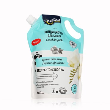 Кондиционер для белья Qualita Care & Refresh " Morning freshness " , 1000мл