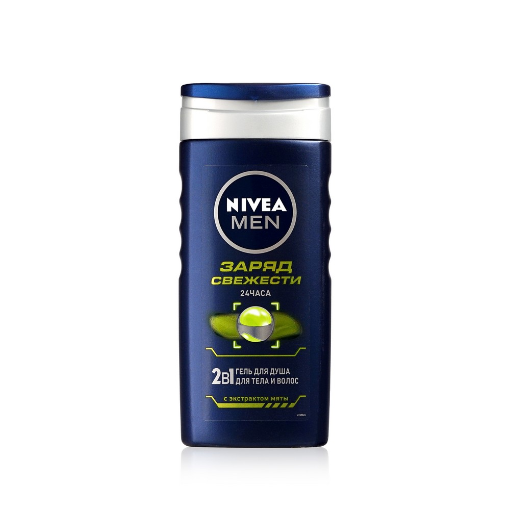 Мужской гель для душа Nivea Заряд свежести с экстрактом мяты 250мл