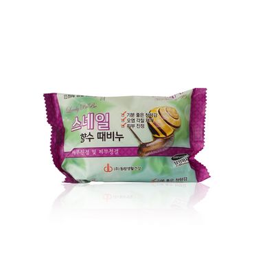 Мыло Juno для лица " Lovelybebe Perfume Peeling Soap Snail " отшелушивающее , с экстрактом улитки 120мл