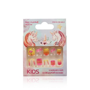 Накладные ногти Kids " Пальмы " 10шт