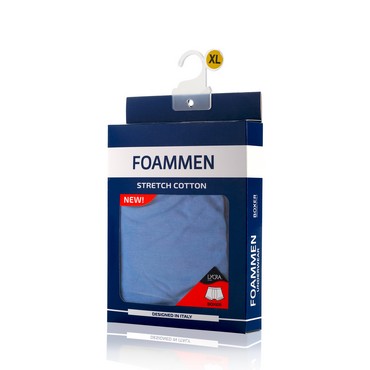 Мужские трусы - боксеры Foammen однотонные , с набивной белой полоской XL
