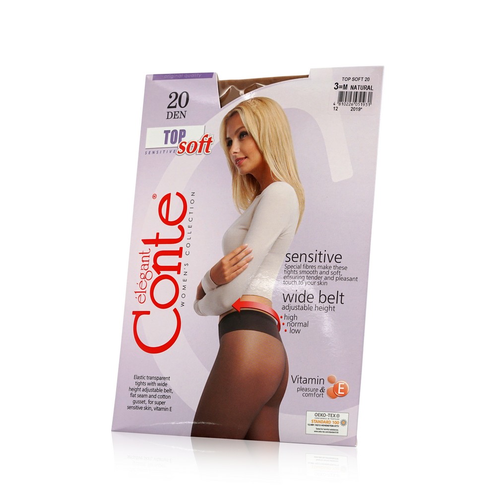 

Женские колготки Conte Top Soft 20den Natural 3 размер