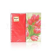 Бумажные салфетки Bouquet Original de Luxe " Тюлпаны на зелёном " , 2х-слойные 33*33см 20шт