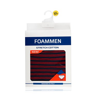 Мужские трусы - слипы Foammen Fo90544 , синие в красную полоску , XL