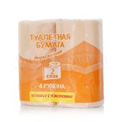 Туалетная бумага 2х-слойная , абрикосовая 4шт