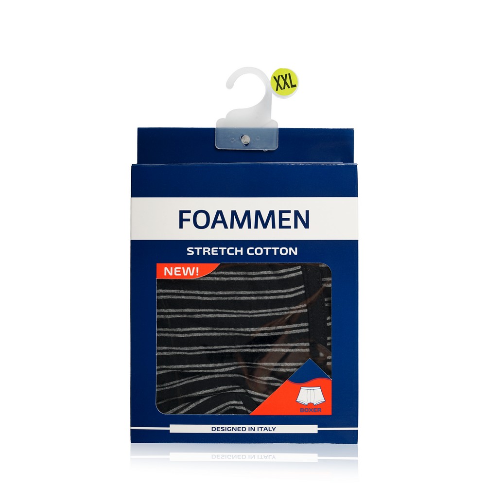 

Мужские трусы - боксеры Foammen Fo90507 , черные в полоску , XXL