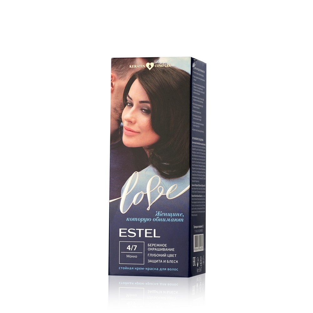 

Стойкая крем - краска для волос Estel Love 4/7 Мокко