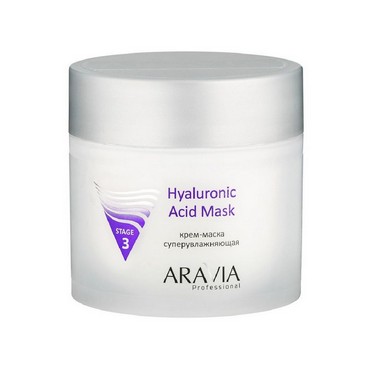 Крем - маска для лица Aravia Professional Hyaluronic Acid Mask суперувлажняющая 300мл