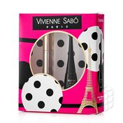 Женский Подарочный набор Vivienne Sabo ( тушь для ресниц Cabaret Premiere с эффектом сценического объёма 01 Черная 9мл + жидкая подводка для глаз " Charbon " 6мл )