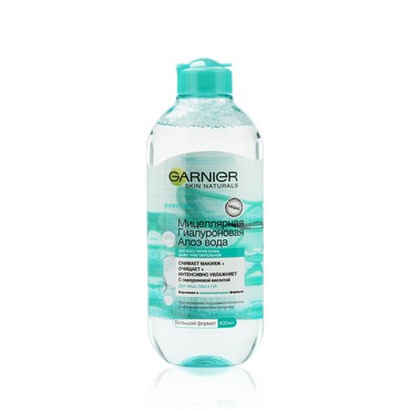 Гиалуроновая мицеллярная вода для лица , глаз и губ Garnier Skin Naturals с алоэ 400мл