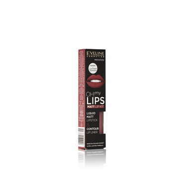 Набор для губ Eveline Oh! My Lips ( жидкая матовая помада + карандаш ) 06 Cashmere Rose