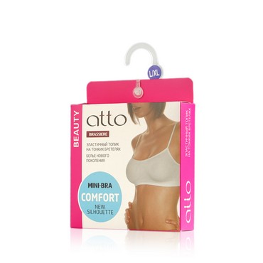 Женский бюстгалтер Atto эластичный топик L - XL , Белый