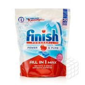 Таблетки Finish All in 1 для посудомоечных машин " Max Power&Pure " 25шт
