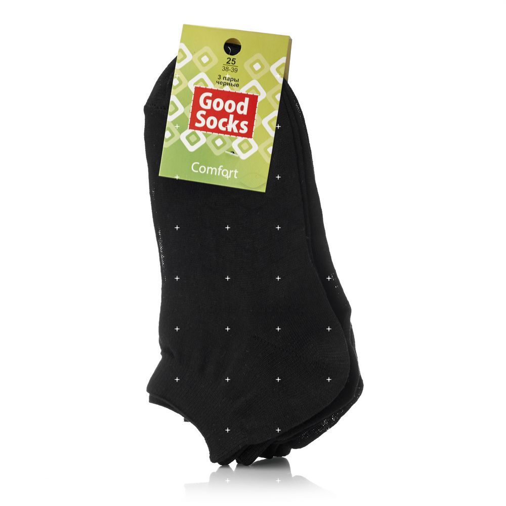 

Женские носки Good Socks Comfort трикотажные черные р.25 3 пары