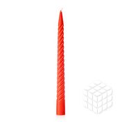 Свеча Euro candle витая красная 2шт