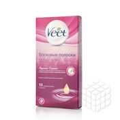 Восковые полоски для депиляции Veet Supreme Essence " Аромат бархатной розы " 10шт