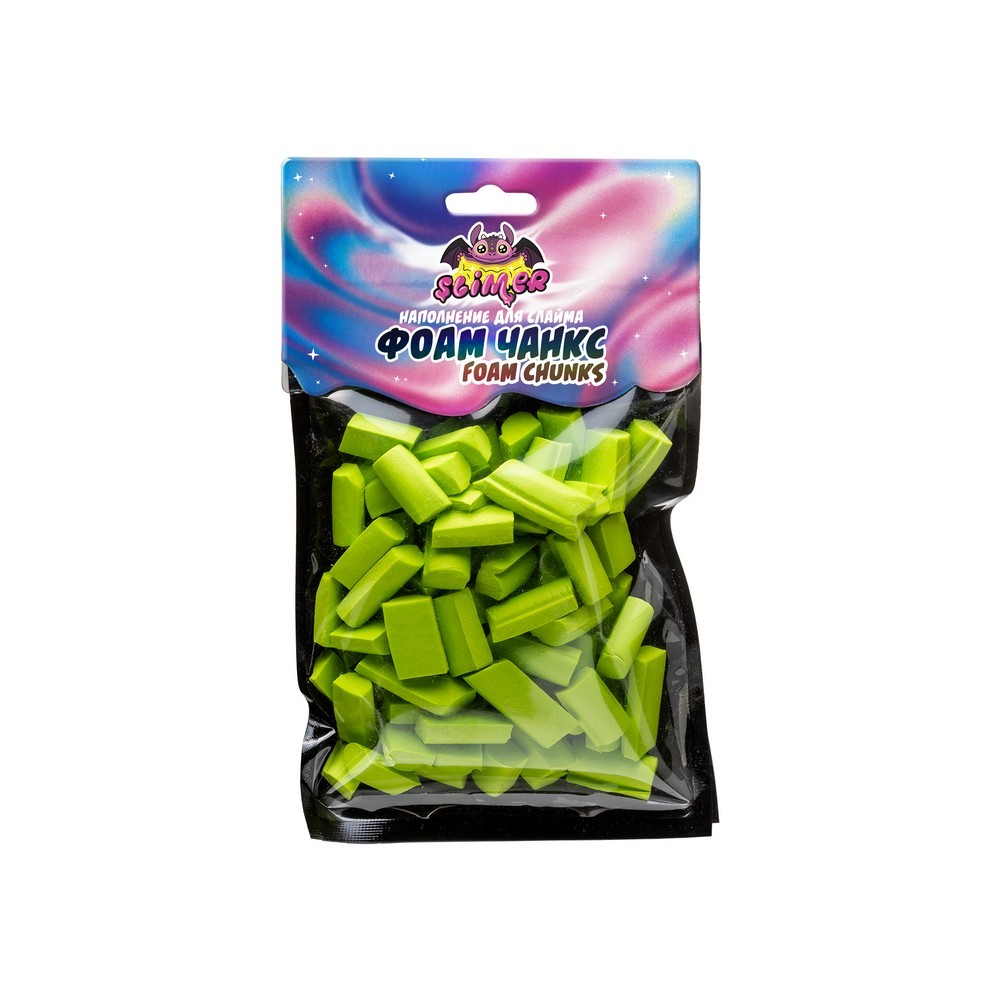

Наполнение для слайма Slime Лаборатория " Foam Chunks " ярко-зеленые