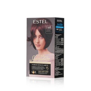 Стойкая крем-гель краска для волос Estel Color Signature 5/65 Спелая вишня