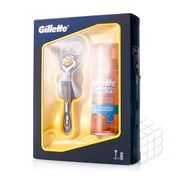 Мужской набор Gillette ( станок для бритья " Fusion ProShield " + сменная кассета + увлажняющий гель для бритья 75мл )