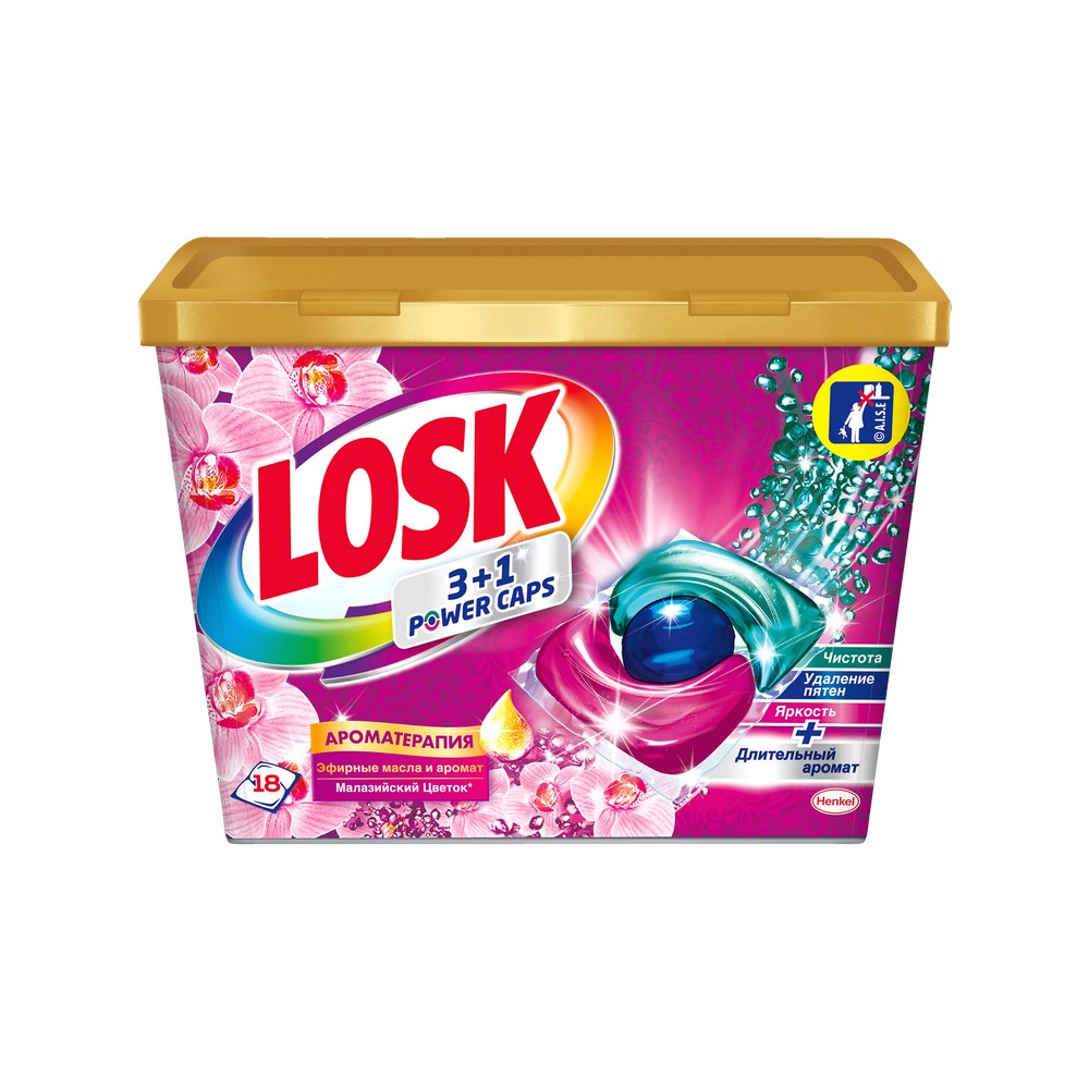 

Капсулы для стирки белья Losk 3 + 1 " Малазийский цветок " 18шт