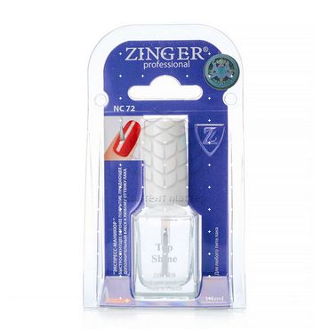 Верхнее покрытие для ногтей Zinger быстросохнущее " Top shine " NC72 14мл