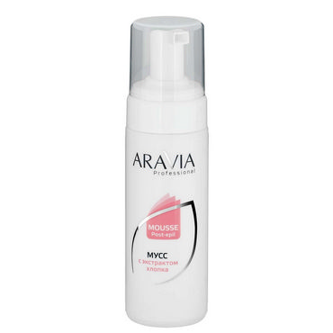 Мусс для тела Aravia Professional после депиляции , с экстрактом хлопка 160мл