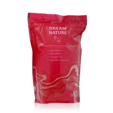 Природная соль для ванн с пеной Dream nature " земляника " 900г
