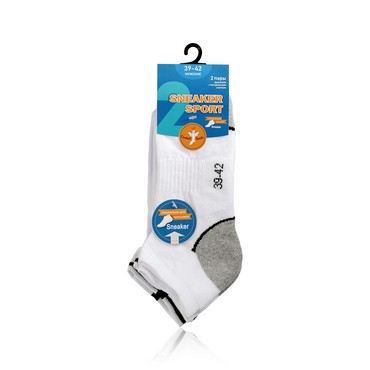 Мужские носки Conte Chobot Sneaker sport трикотажные 082 белые р.25-27 2 пары