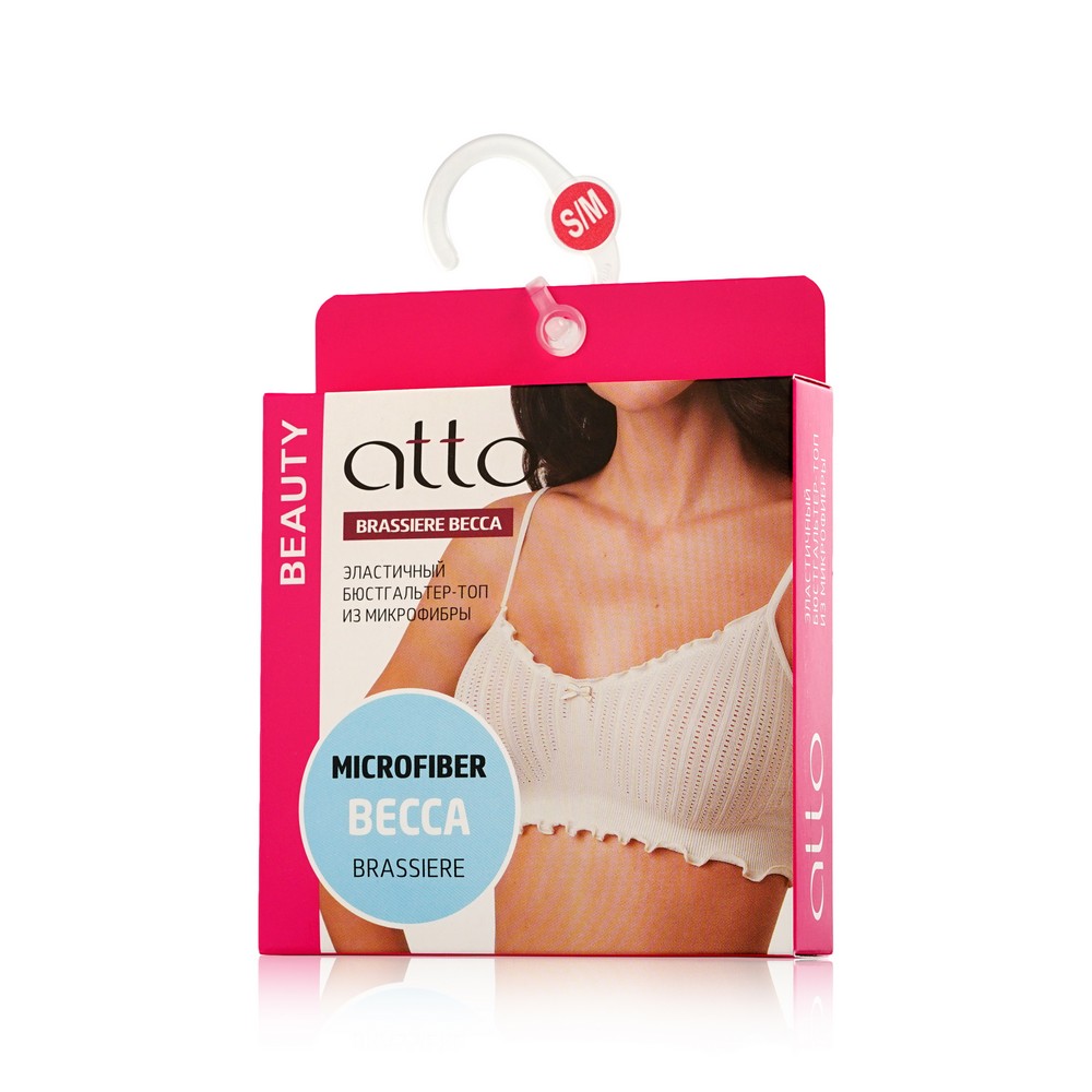 

Женский бюстгалтер - топ Atto Brassiere Becca из микрофибры Ванильный S/M