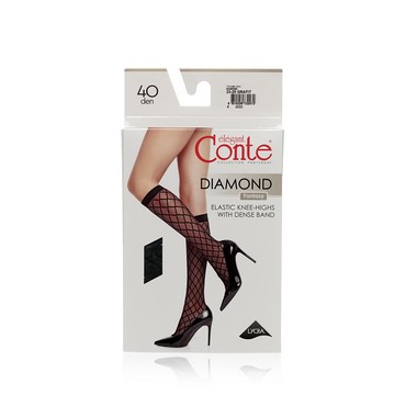 Женские капроновые гольфы Conte Fantasy , diamond , Grafit , р.23-25