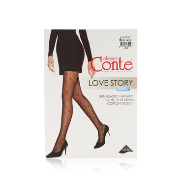 Женские колготки с рисунком Conte Love Story 20den Nero 5 размер