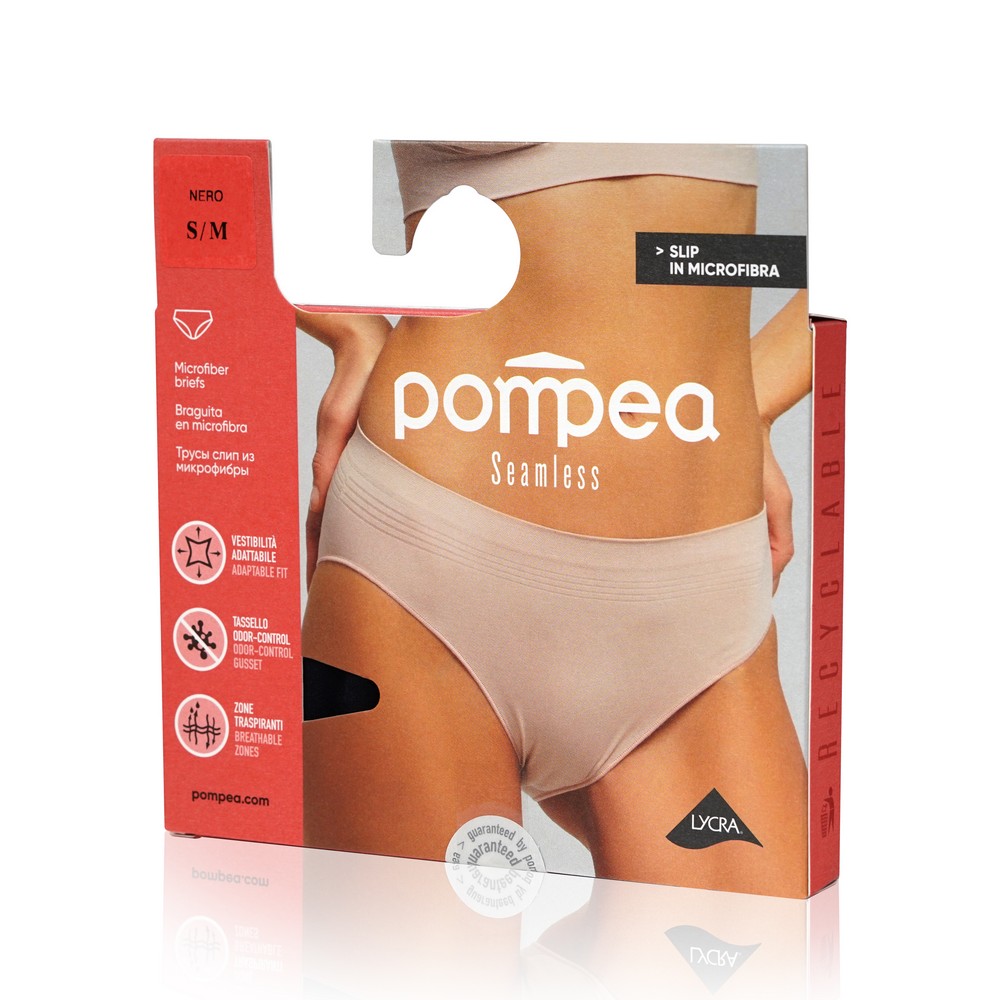 

Женские трусы Pompea Seamless Slip , Nero , S/M